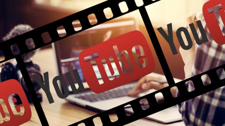 Tela de edição de vídeo com sobreposição da marca YouTube, simbolizando usar youtube na empresa em 2025 compensa.